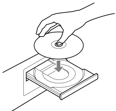 TEAC CDP800NT - Placez un disque sur le tiroir avec sa face sérigraphiée vers le haut. - 1