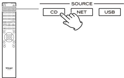 TEAC CDP800NT - Appuyez sur la touche SOURCE pour changer de SOURCE. - 4