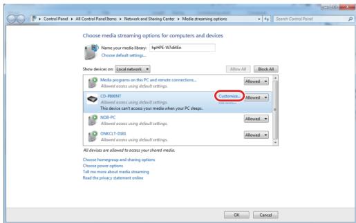 TEAC CDP800NT - Dans le menu « diffuser en continu » du lecteur windows media, sélectionnez « plus d'options de diffusion en continu - 2