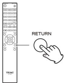 TEAC CDP800NT - Appuyez sur la touche ENTER pour confirmer le changement. - 2