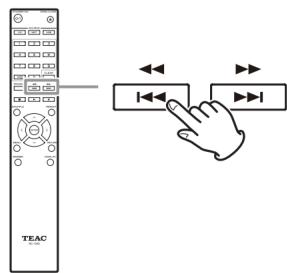 TEAC CDP800NT - Utilisation des touches de saut (1 ▲ /▶▶1) pour changer les valeurs de réglage. - 1