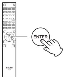 TEAC CDP800NT - Appuyez sur la touche ENTER pour confirmer le changement. - 1