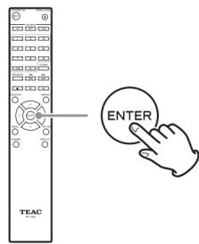 TEAC CDP800NT - Appuyez sur la touche ENTER. - 1