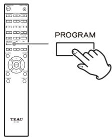 TEAC CDP800NT - Appuyez sur la touche program. - 1