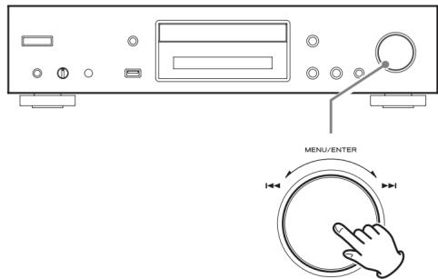 TEAC CDP800NT - Appuyez sur la molette menu/enter (i< / 1). - 1