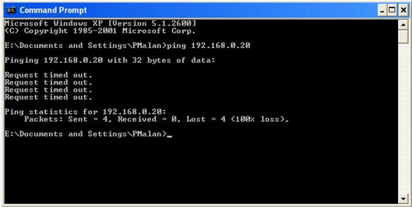 CITIZEN DCS-2121 - Envoi d'une requête ping à votre adresse IP - 2