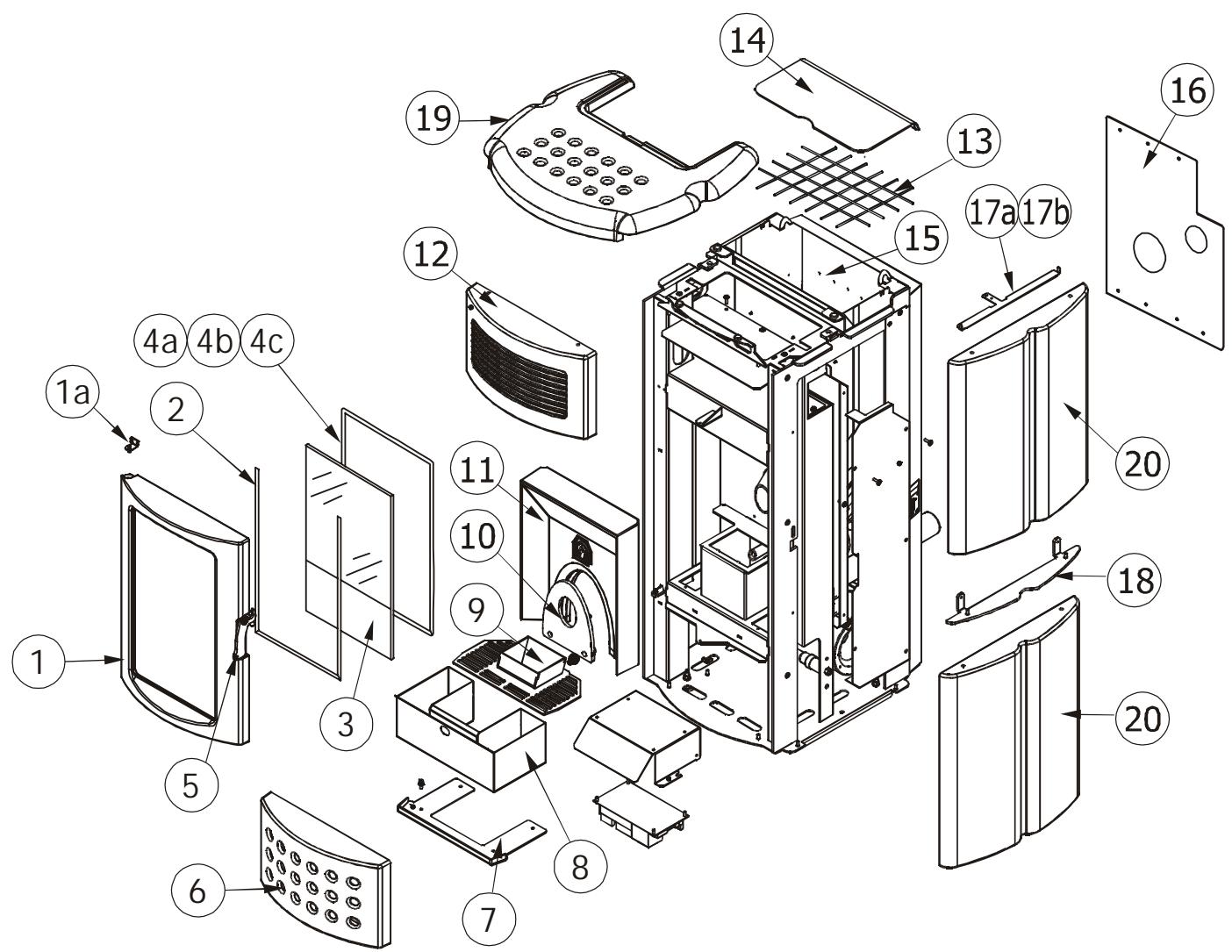 MCZ GEA - Legende des cablages CARTE MERE - 1