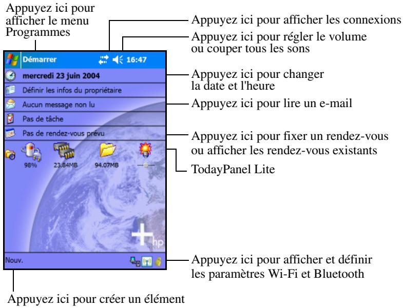 HP POCKET - Utilisation de l'écran aujourd'hui - 1