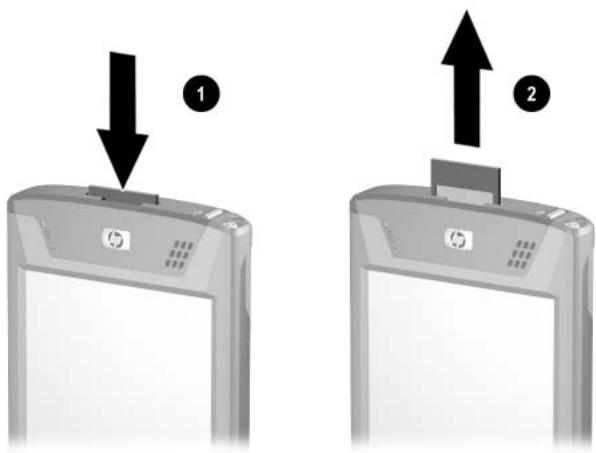 HP POCKET - Retrait d'une carte d'extension SD - 1