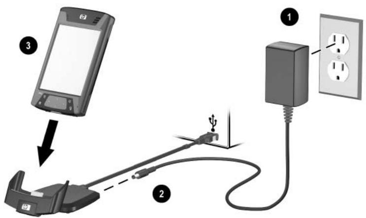 HP POCKET - Charge avec la station d'accueil HP et l'adaptateur secteur - 2