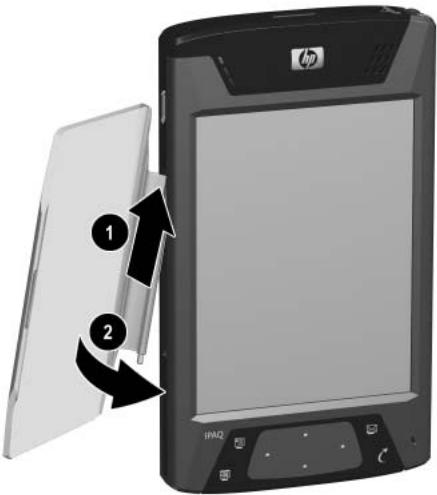 HP POCKET - Installation du cache de protection sur le pocket PC - 1