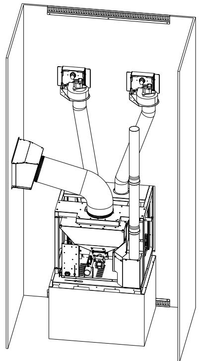 MCZ POWERTHERM - Raccordement au TUYAU de SORTIE de fumées - 1