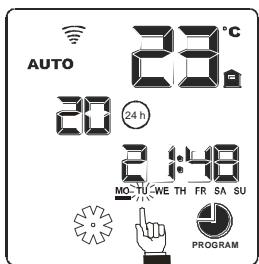 MCZ POWERTHERM - Début de la programmation : LUNDI - 5