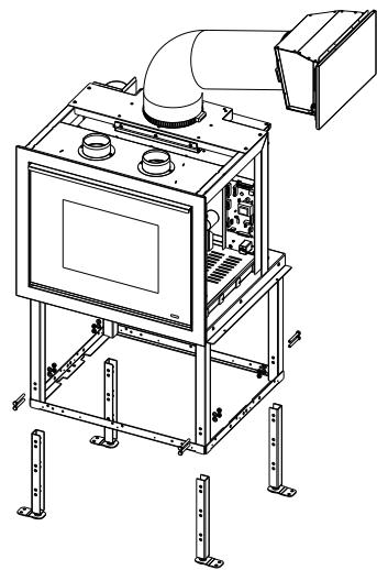 MCZ POWERTHERM - Il est obligatoire de fixer le piètement en utilisant toutes les vis fournies en notation. - 3