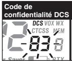 COBRA LI 6500-2 WXC - Pour sélectionner un code de confidentialité CTCSS: - 3