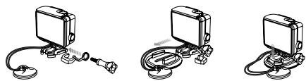 GOPRO HERO4 - Pour attacher l'accessoire de verrouillage : - 1