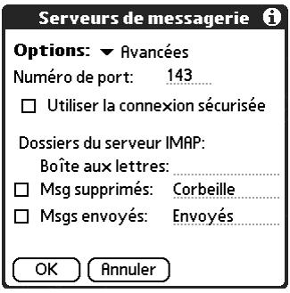 PALM TUNGSTEN C - Pour configurer des options de réception supplémentaires : - 3