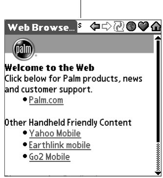 PALM TUNGSTEN C - Pour enregistrer une page web : - 1