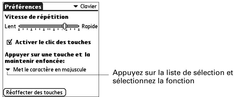 PALM TUNGSTEN C - Pour définir le clic des touches : - 2