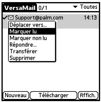 PALM TUNGSTEN C - Pour déplacer plusieurs messages : - 2