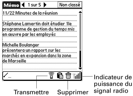 PALM TUNGSTEN C - Utilisation de la barre d'outils de commande - 2