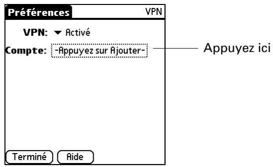 PALM TUNGSTEN C - Pour configurer votre compte VPN : - 2