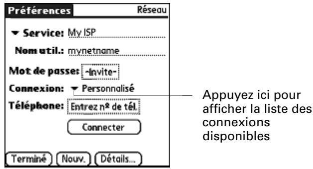 PALM TUNGSTEN C - Pour désirer une connexion : - 1