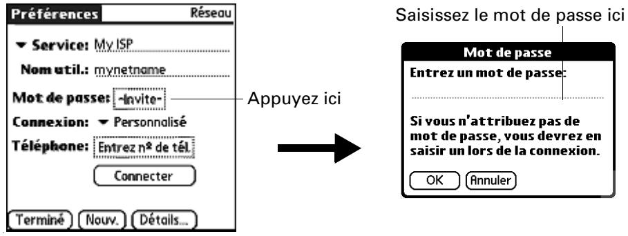 PALM TUNGSTEN C - Pour saisir un mot de passe : - 1