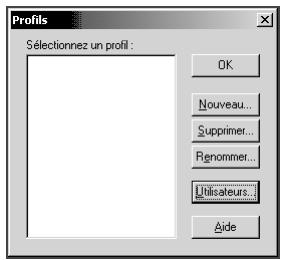 PALM TUNGSTEN C - Pour créer un profil utilisateur sous windows : - 1