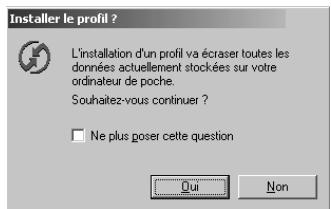 PALM TUNGSTEN C - Pour utiliser un profil lors de la première synchronisation sous windows : - 1
