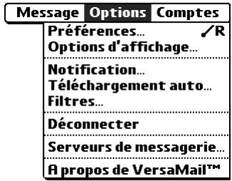 PALM TUNGSTEN C - Pour programmer une opération de téléchargement automatique des messages : - 1
