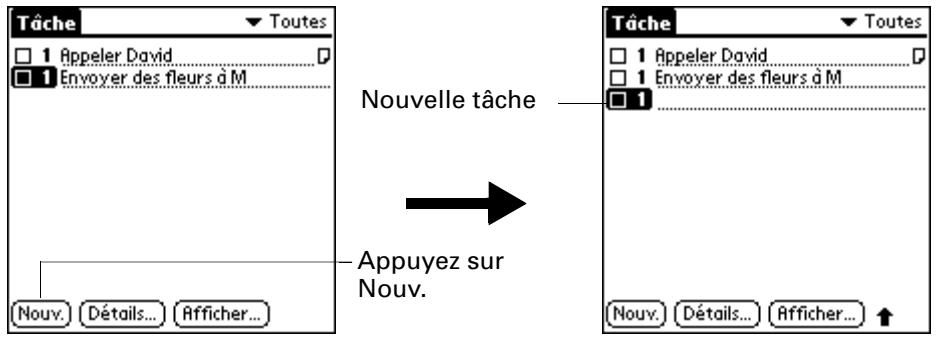 PALM TUNGSTEN C - Pour créer une tâche : - 1