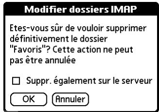 PALM TUNGSTEN C - Pour créer et modifier des dossiers de messagerie : - 3