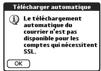PALM TUNGSTEN C - Programmation d'une opération de téléchargement automatique de messages - 1