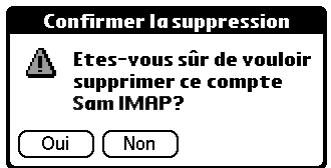 PALM TUNGSTEN C - Pour supprimer un compte : - 3