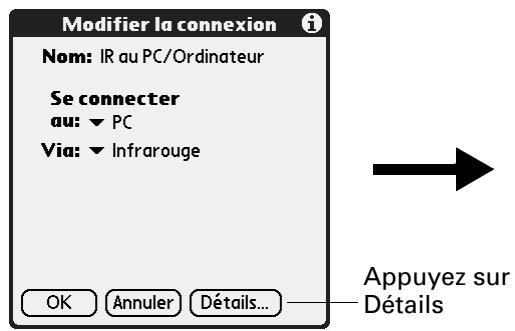 PALM TUNGSTEN C - Pour modifier la connexion IR au pc/ordinateur de poche : - 2