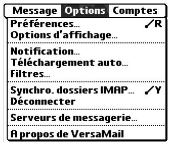 PALM TUNGSTEN C - Synchronisation sans fil du dossier IMAP - 2