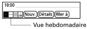 PALM TUNGSTEN C - Pour afficher la vue hebdomadaire : - 1
