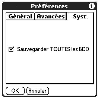 PALM TUNGSTEN C - Pour sauvegarder la base de données de messagerie : - 1