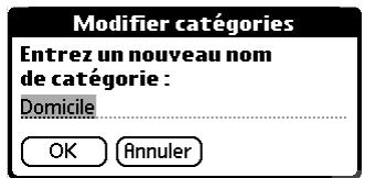 PALM TUNGSTEN C - Pour renommer une catégorie : - 2