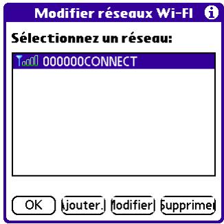 PALM TUNGSTEN C - Pour ajouter ou modifier un réseau wi-fi de point d'accès d'infrastructure : - 2