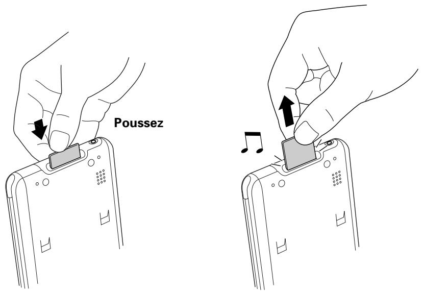 PALM TUNGSTEN C - Pour retirer une carte d'extension : - 1