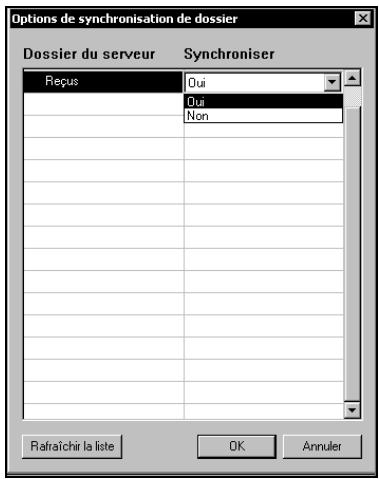 PALM TUNGSTEN C - Spécificiez les options de synchronisation de votre choix : - 3