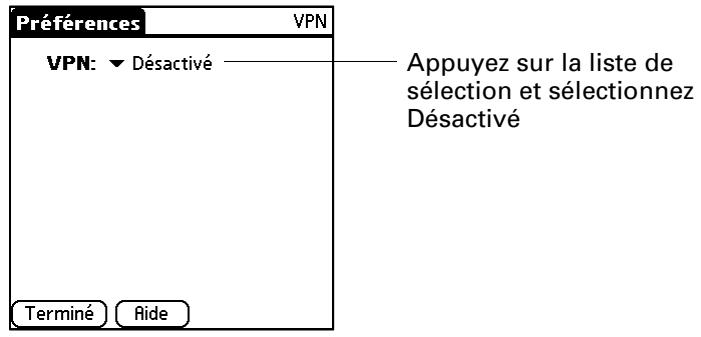 PALM TUNGSTEN C - Pour vous connecter à votre compte VPN : - 3