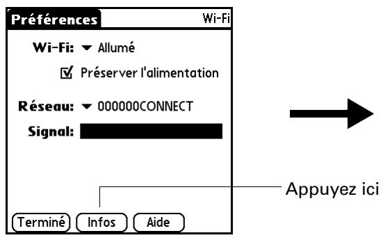 PALM TUNGSTEN C - Pour afficher les informations wi-fi : - 1