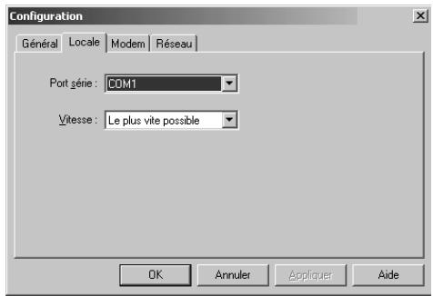 PALM TUNGSTEN C - Sélection des options de configuration hotSync - 2