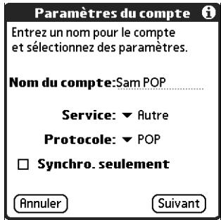 PALM TUNGSTEN C - Saisissez les informations suivantes : - 1