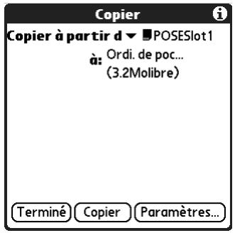 PALM TUNGSTEN C - Pour copier une application depuis une carte d'extension : - 1