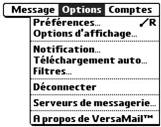 PALM TUNGSTEN C - Pour définir les options de notification : - 1