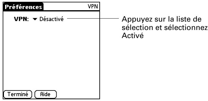 PALM TUNGSTEN C - Pour configurer votre compte VPN : - 4